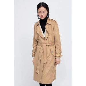 Zara Faux Suede Trench